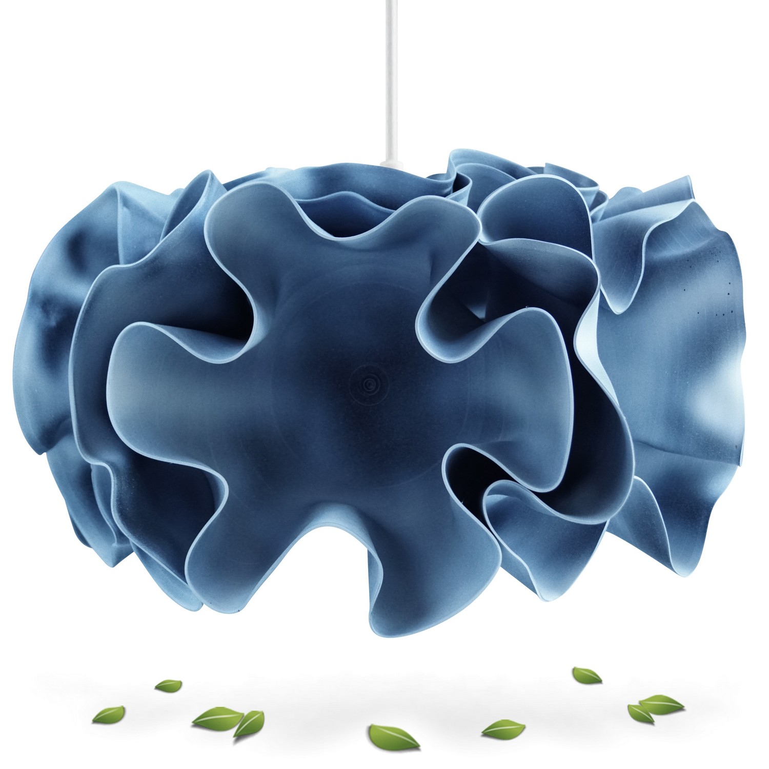 Hängelampe Vinyl "Schallplatten" Lampe Retrodesign blausilber Ruffle Design