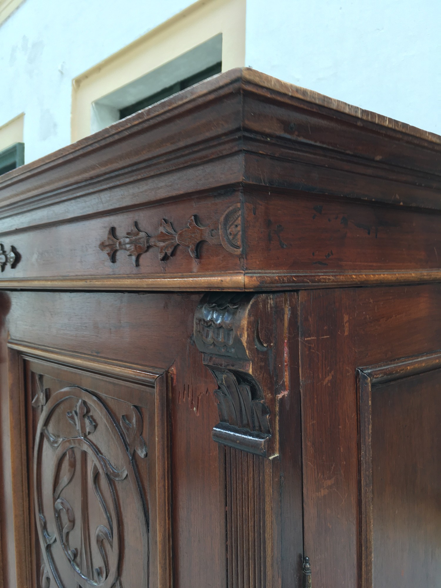 Kleiderschrank Spiegelschrank Schrank Kasten antik Jugendstil Garderobenschrank