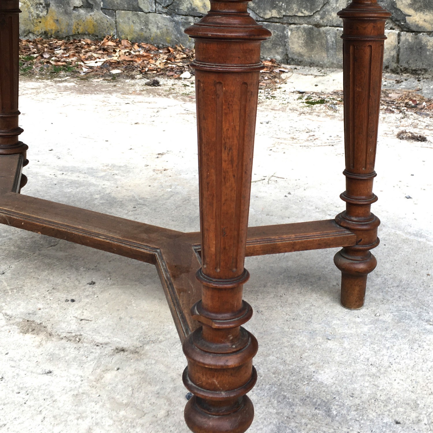 Antiker Spieltisch Historismus um 1880 Schreibtisch aufklappbar Konsole Massivholz Messing Pokertisch