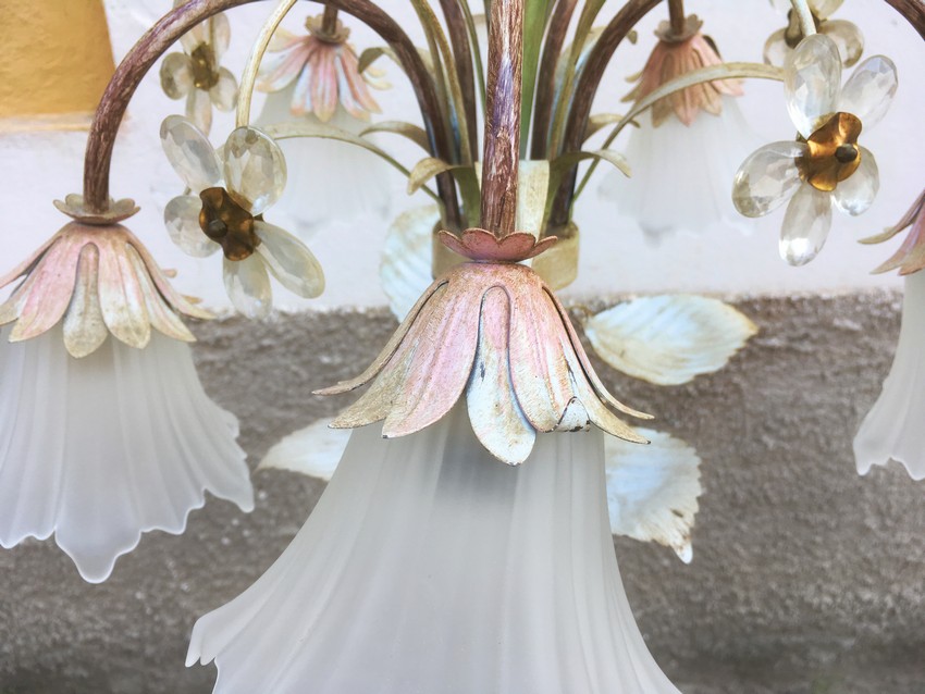 Blätter Stehlampe Shabby Chic Vintagestil