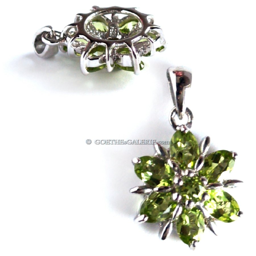 925 Silber Anhänger Peridot