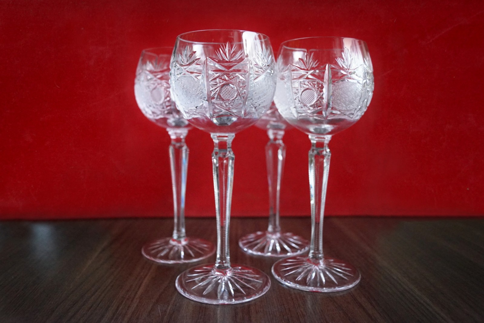 Weingläser Bleikristall Vintage 10er-Set, Weinrömer traumhaft schön