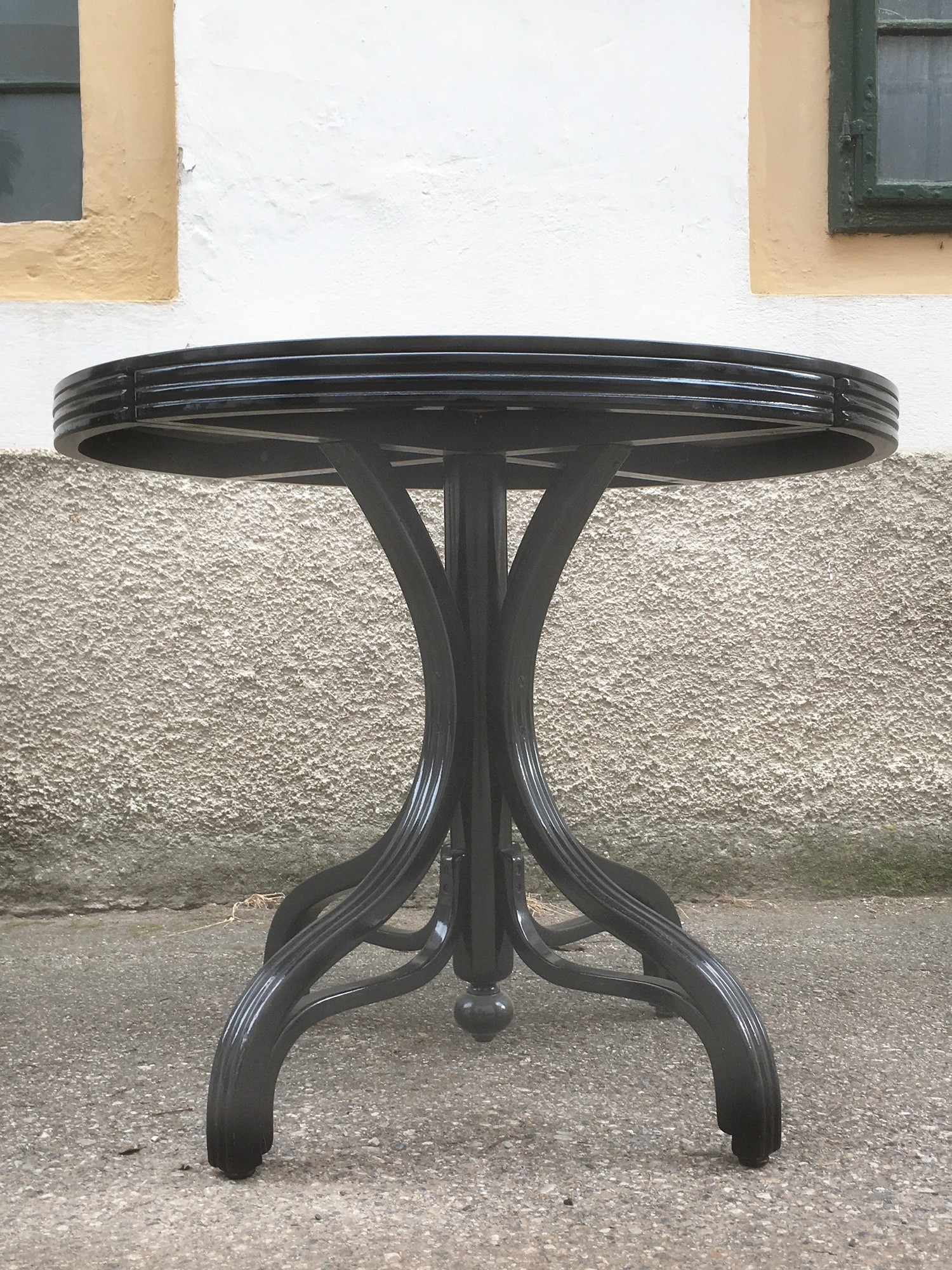 Tisch antik Jugendstil schwarz Bugholz Wien Thonet Hoffmann Kohn DEsign Stil