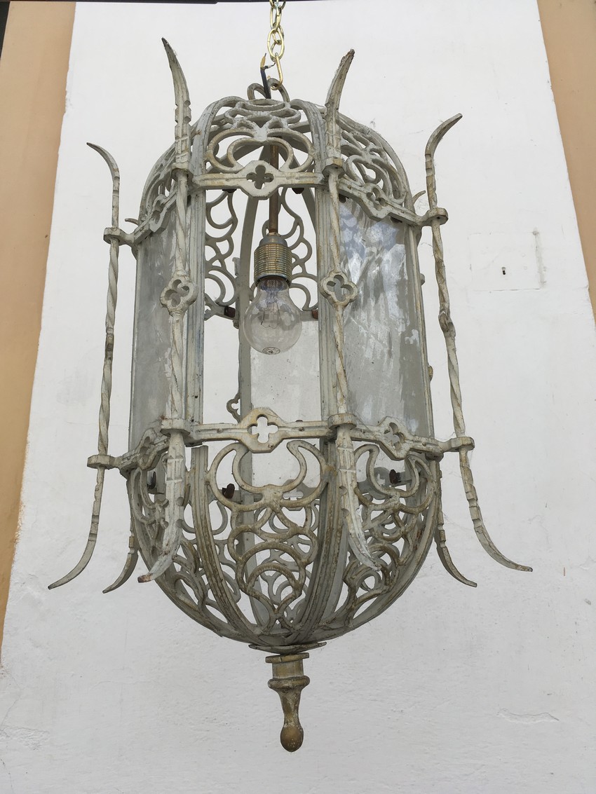 Schmiedeeisen Luster Vintage Lampe Laterne Haus Hof