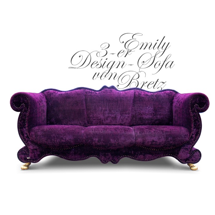 BRETZ Sofa Emily lila Designklassiker Bretz Sofa Emily