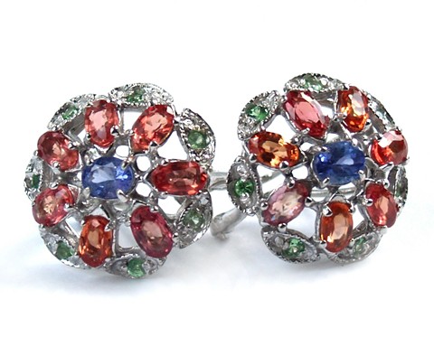 925 Silber Edelsteine Multicolor
