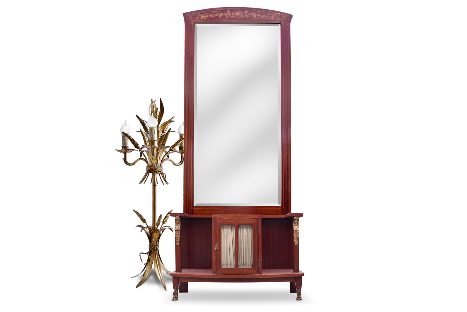 Neoklassizistische Garderobenanrichte Konsole Spiegel um 1900 Neoklassizistische Garderobenanrichte Konsole Spiegel um 1900