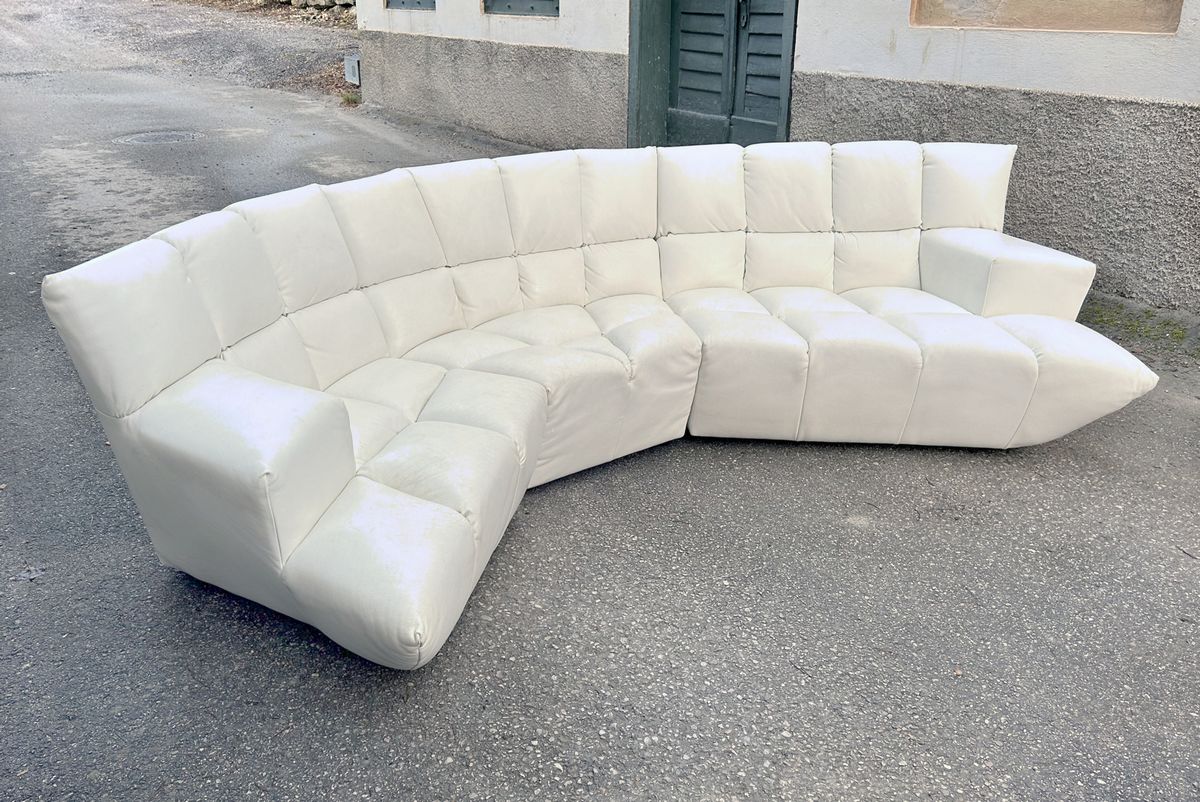 Bretz Cloud 7 Sofa achtsam gebrauchter Zustand Ledersofa Pearlweiß