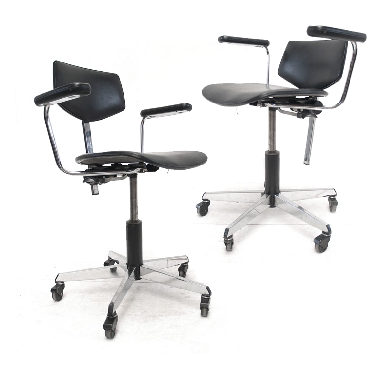 Retro Sessel Vintage MidCentury Bürostuhl Stuhl Schreibtischsessel verstellbar Drehstuhl Vintage Drehsessel