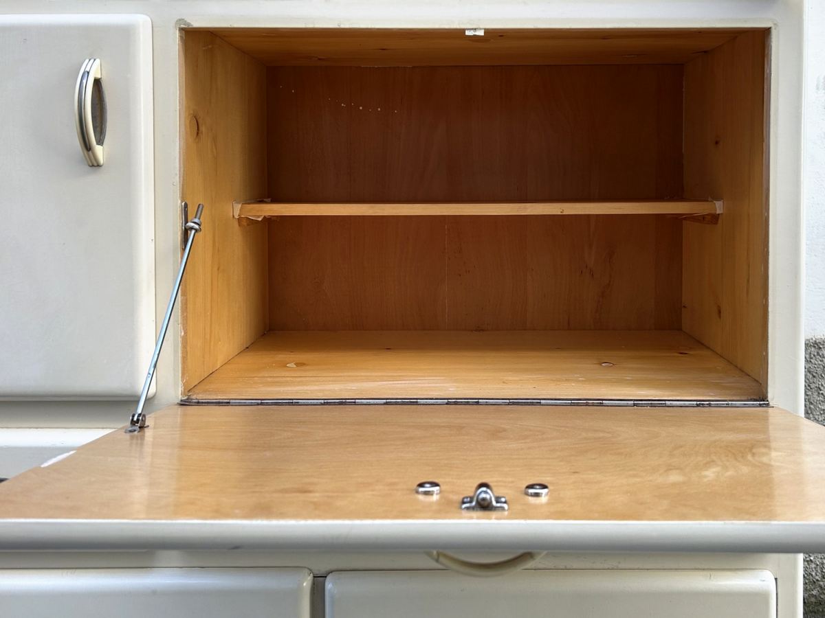 Vorratsschrank Küchenschrank Vintage Holz weiß