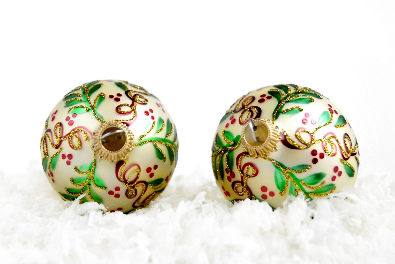 Christbaumkugel Glas mundgeblasen handgemacht lauscha Bauernweihnachtsbaum glitzer ranken handbemalt
