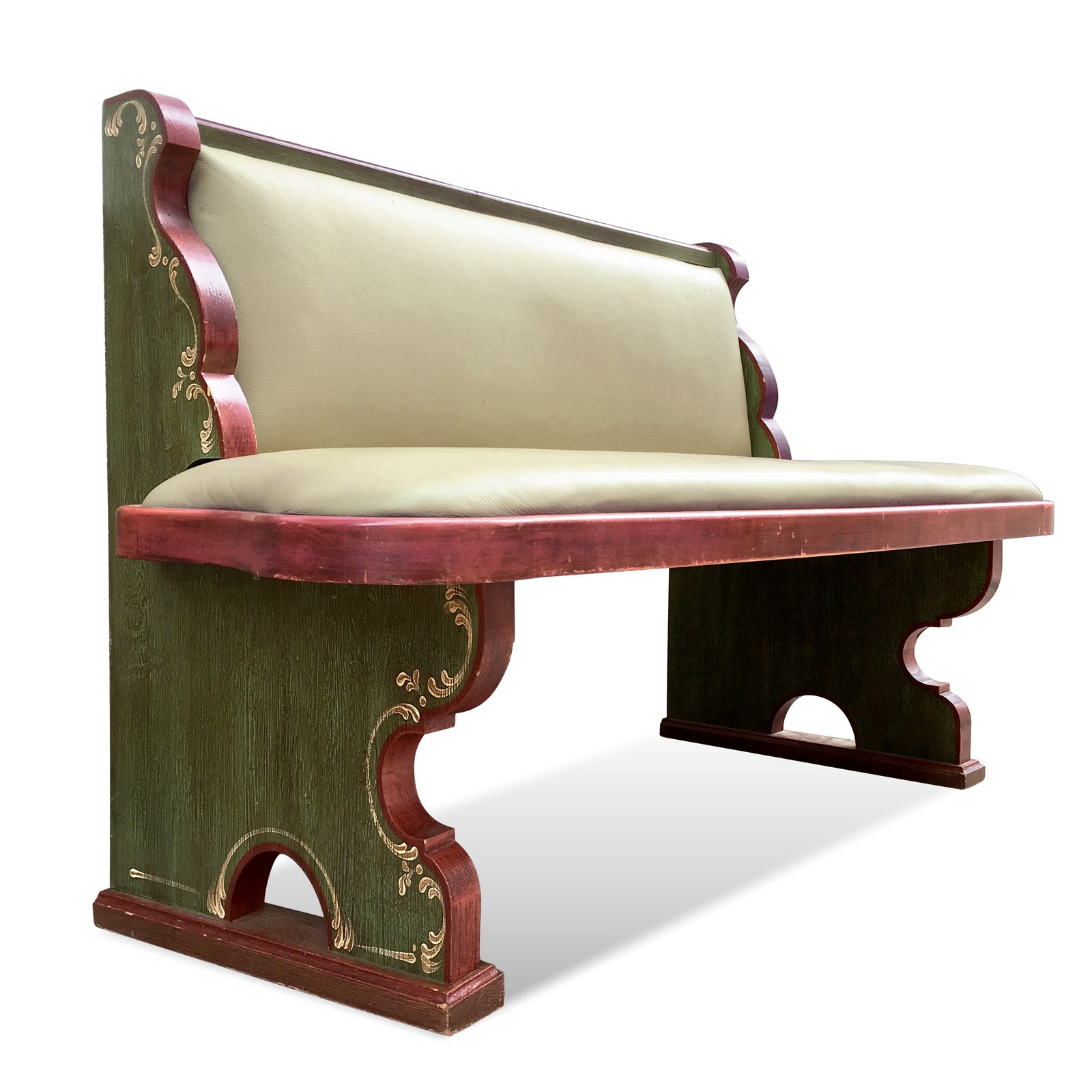 Bauernmöbel 1770 Anno Voglauer Küchensitzbank handbemalt Voglauer Sitzbank