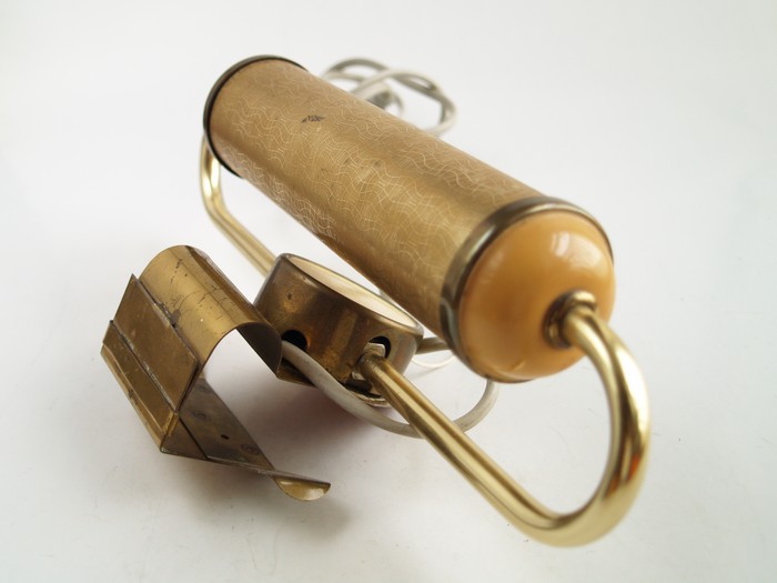 Klemmlampe Messing Vintage