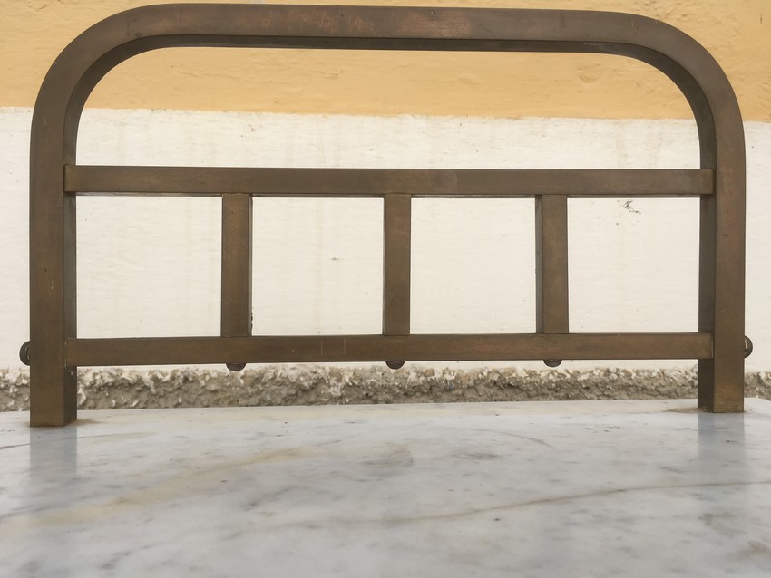 Schrank antik Messing Marmor Jugendstil