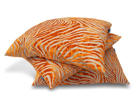 Bretz Kissen orange Zebrastoff