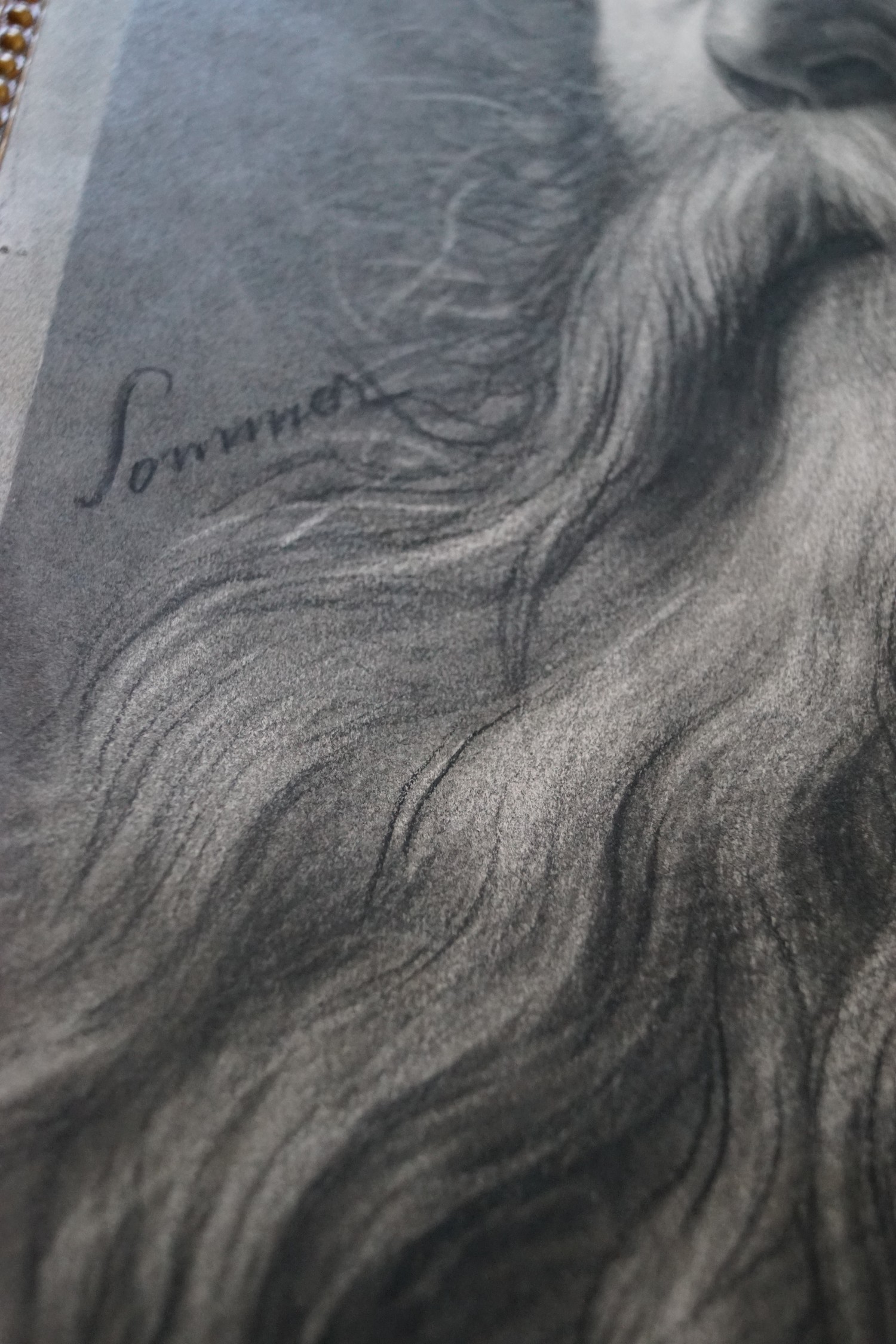 Gemälde Portrait Zeichnung BÄRTIGER MANN