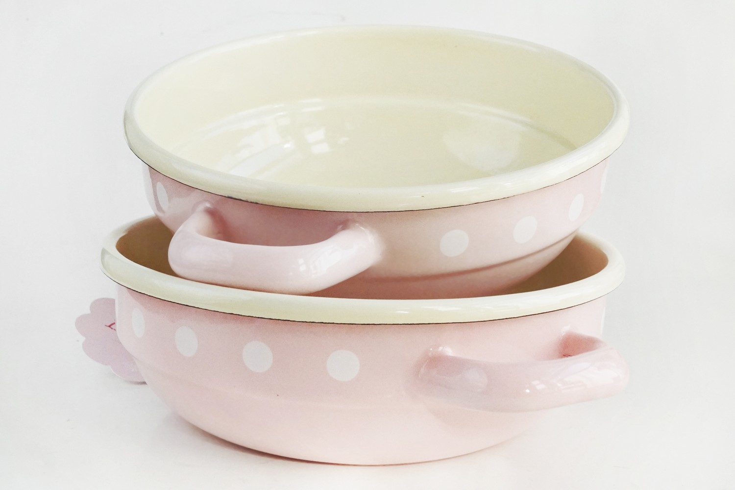 Schüssel Schale Email Polka Dots pink rosa Isabelle Rose handgemacht