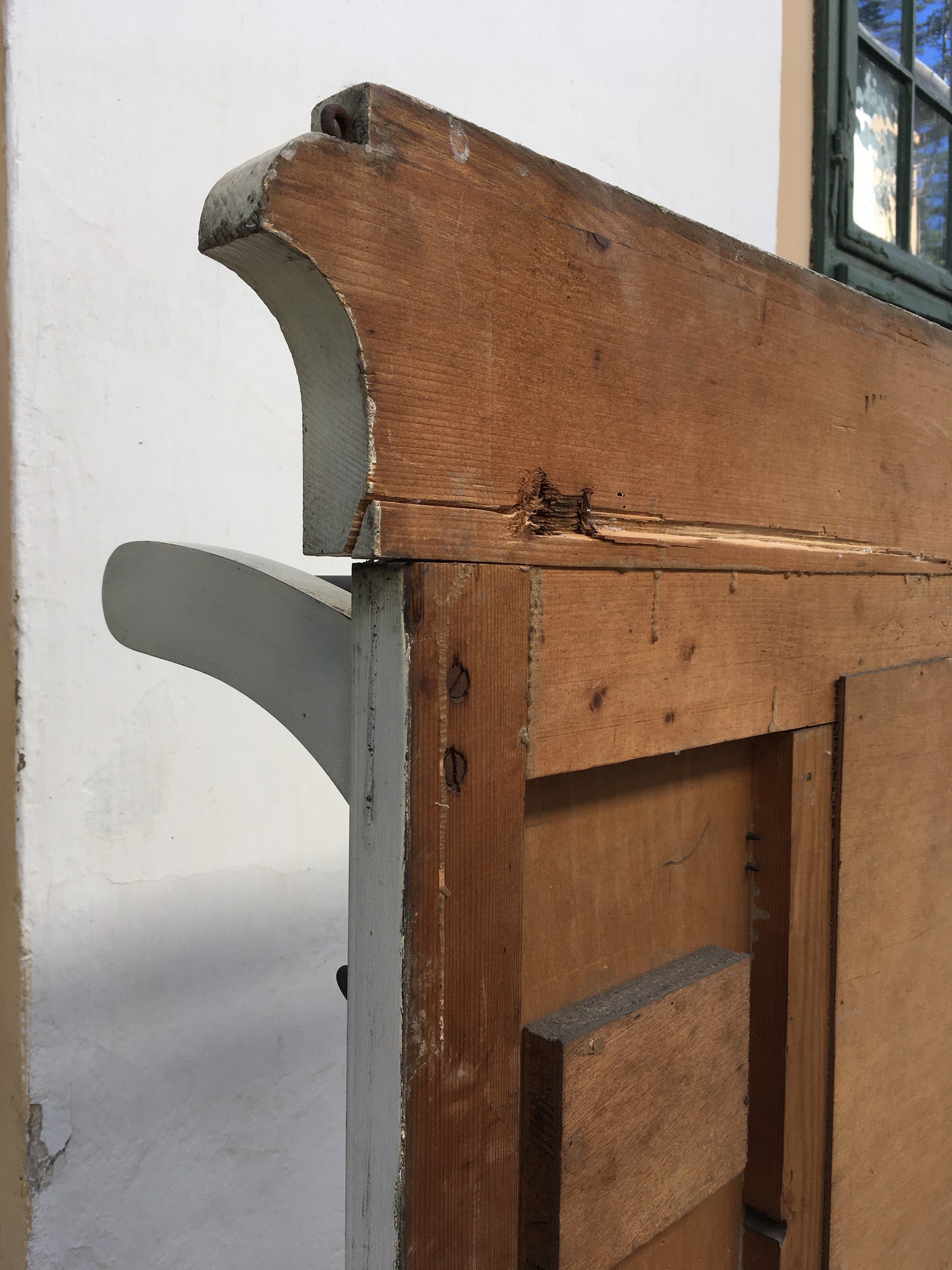 Garderobe Garderobenwand antik Jugendstil Wandgarderobe Shabby Chic