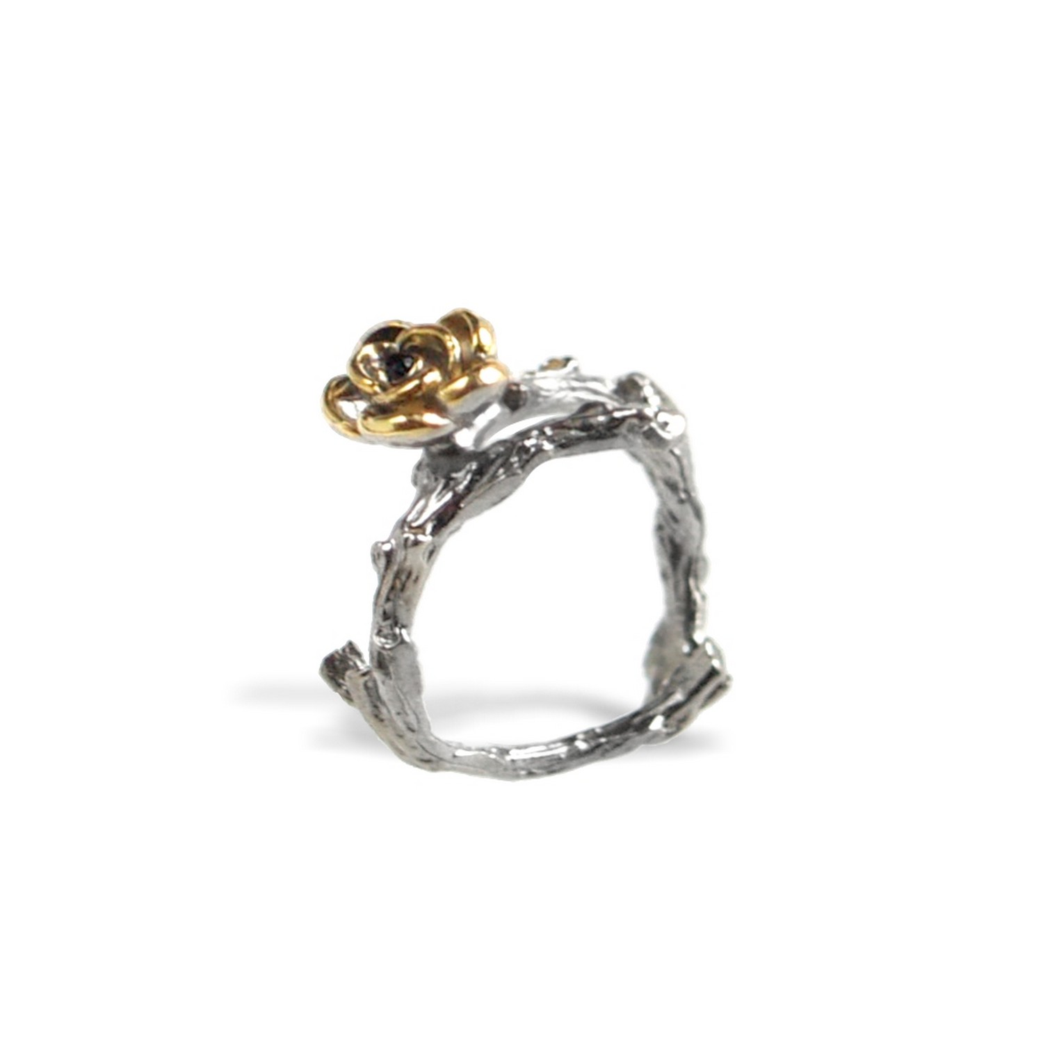 925 Silber Ring Steampunk Rose