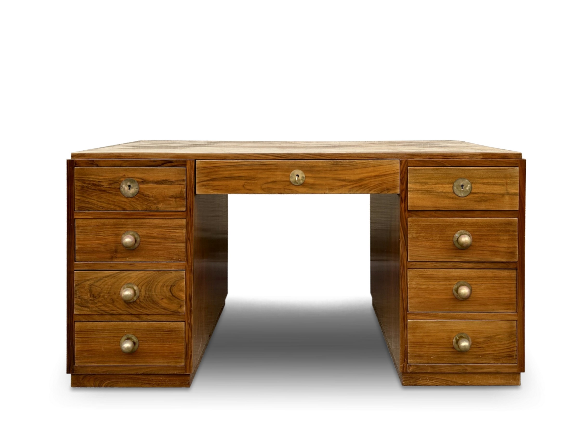 Art Deco Schreibtisch antik Tisch artdeco 20. Jhdt hagenauer wiener werkstätte beschläge