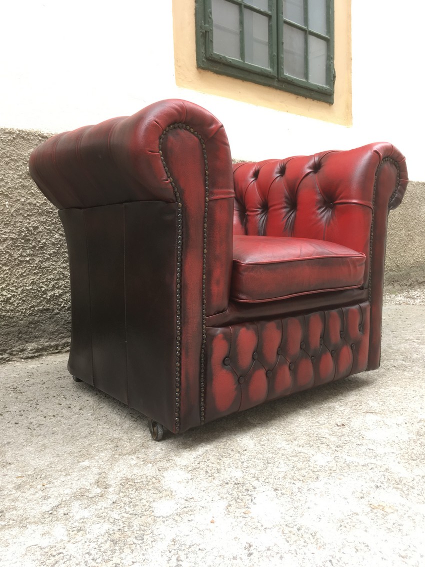 Chesterfield Stuhl rot