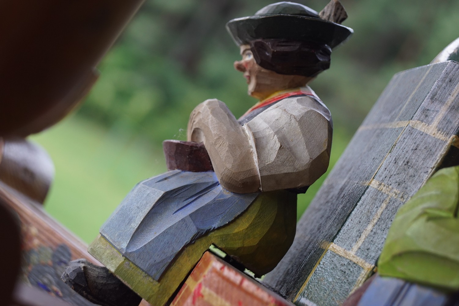 Bauernluster Bauernlampe Manderllampe Luster Lampe Holz Landhausstil vierflammig