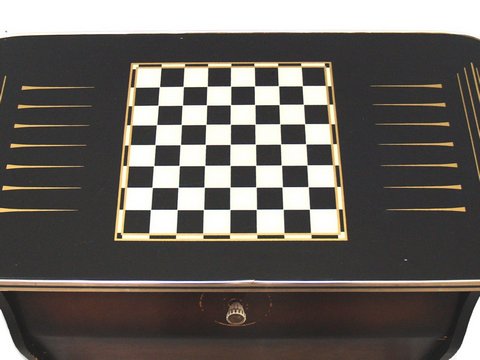 Schach Vintage Checkered Midcentury Table Chess