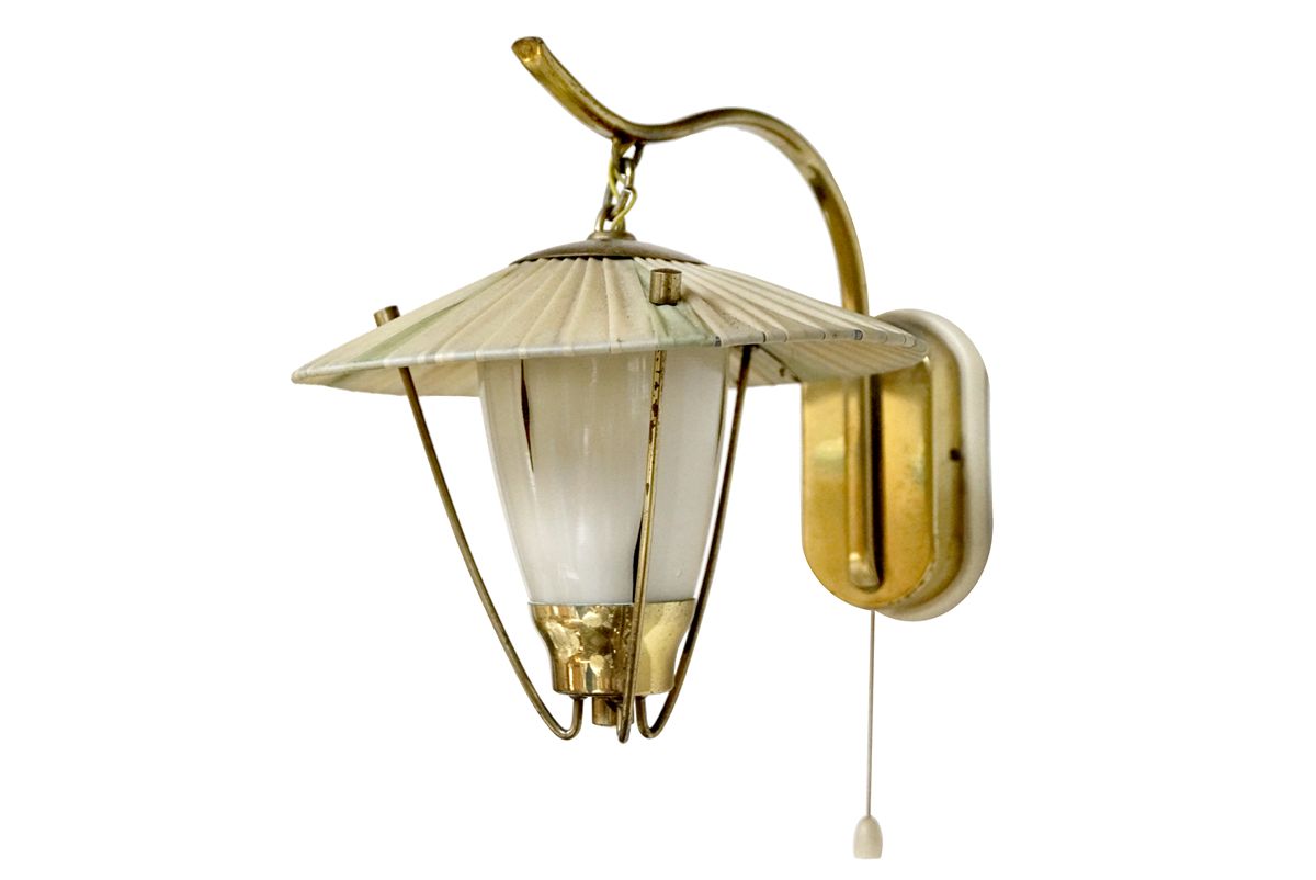Vintage Wandlampe 60er Jahre – Laterne mit Zugschalter Vintage Wandlampe 60er Jahre – Laterne mit Zugschalter