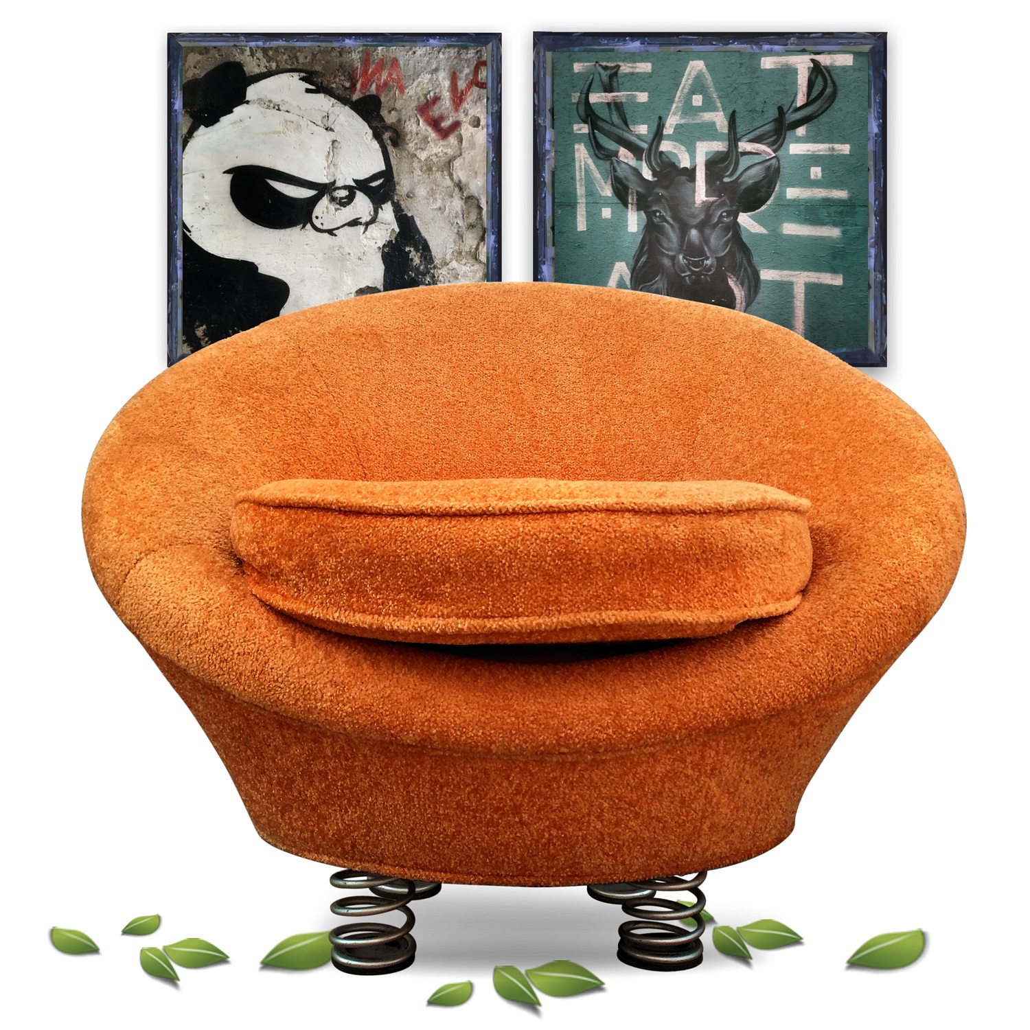 Bretz Pool Ufo Sessel Stuhl Federbeine orange Top Bretz Sofastuhl Designklassiker Sessel gebraucht Ufo Pool orange Top Zustand