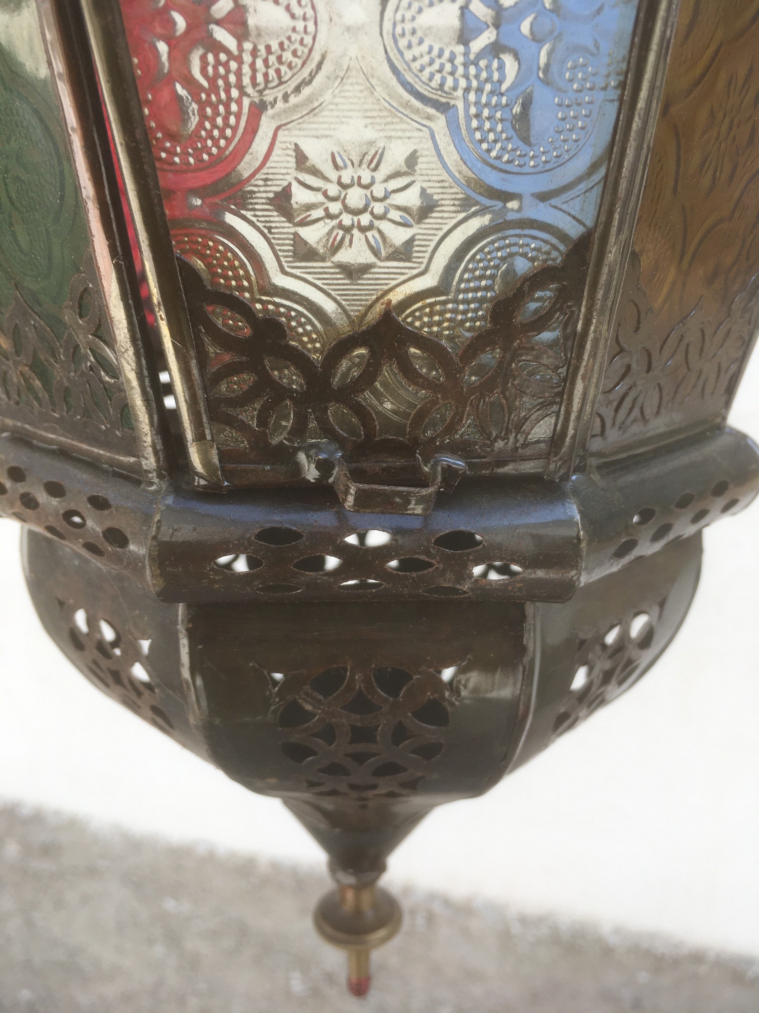 Leuchter Luster Orient Gläser Kupfer Laterne Tiffany Marokko