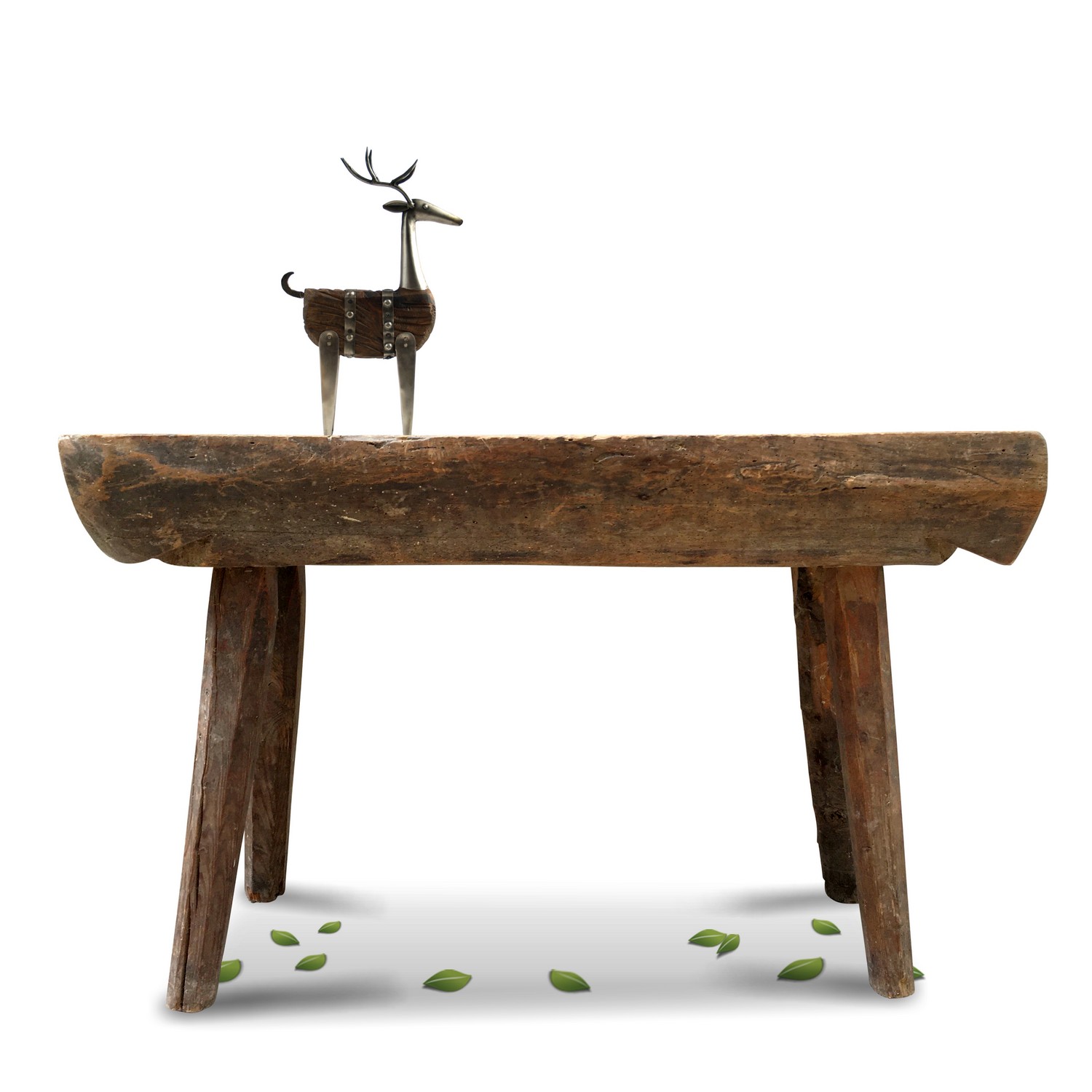 Bauerntisch antik Vollholz Hackstock Blumenbank Möbel Weinstube Bar