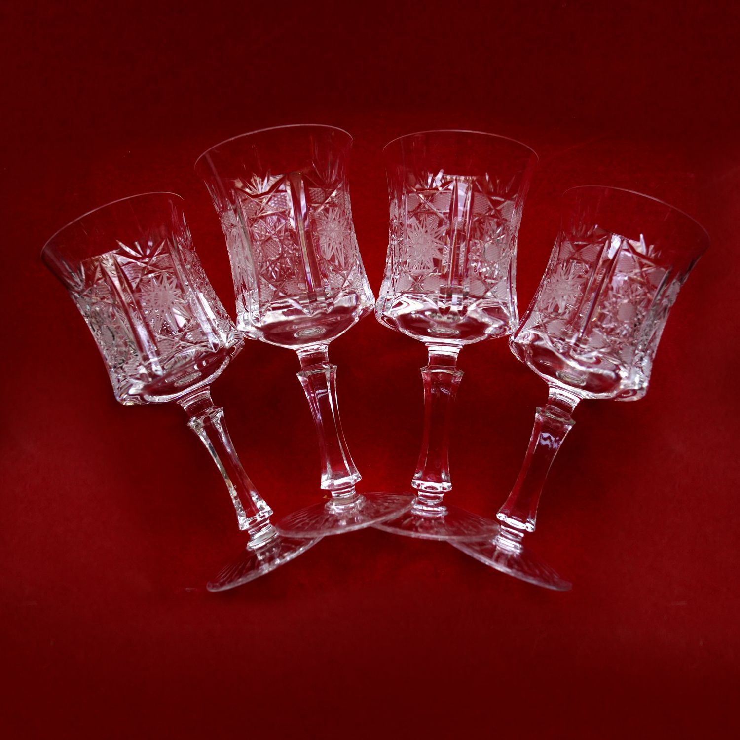 Weingläser Bleikristall geschliffen schwer traumhaft schön! Weingläser Vintage Bleikristall Trinkgläser geschliffen