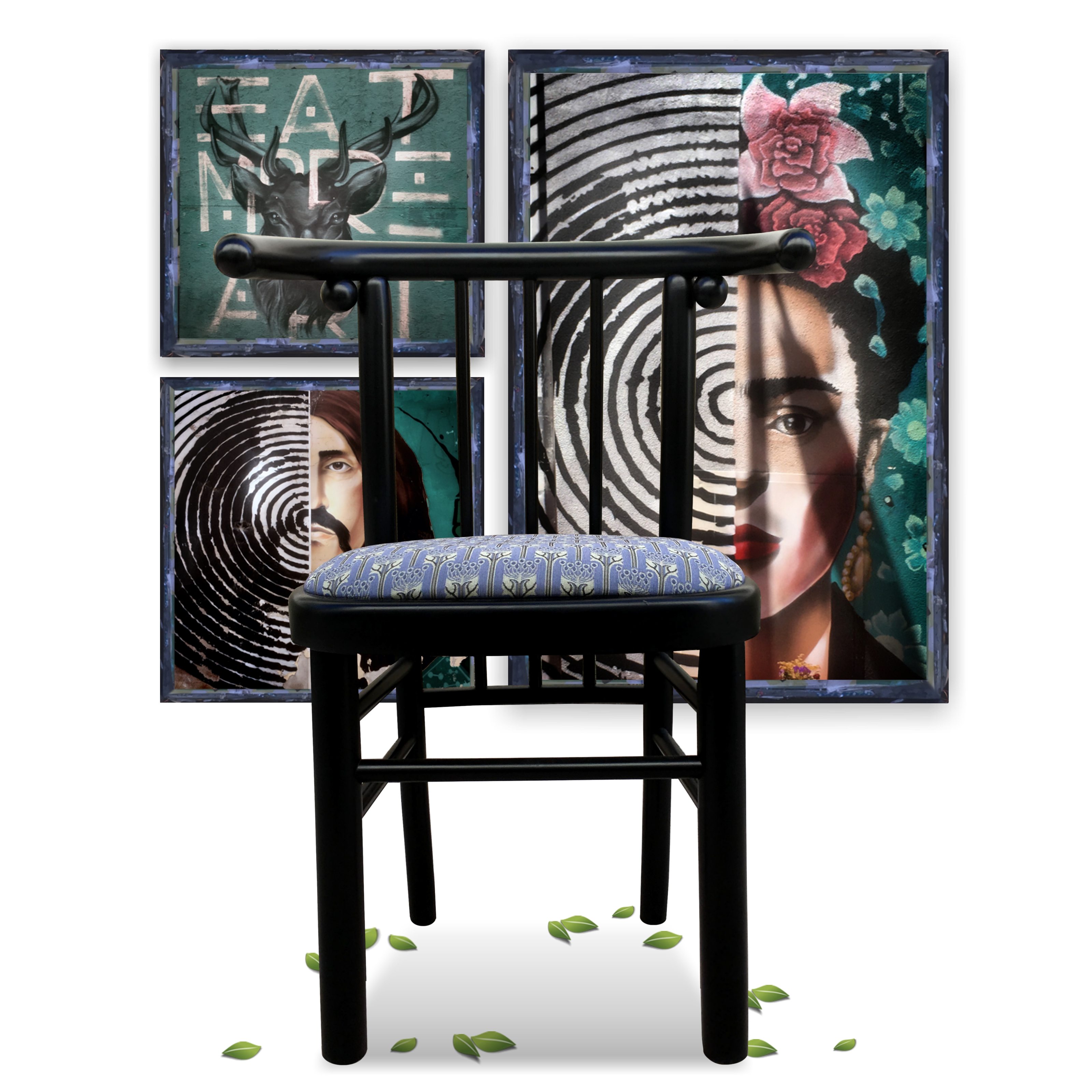 Bugholz Sessel Jugendstil schwarz Backhausen Josef Hoffmann Fledermaus Sessel Stühle