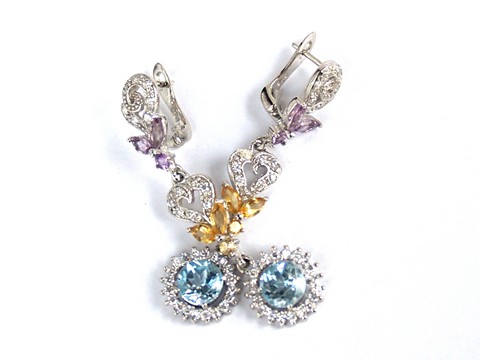 925 Silber Ohrstecker Edelsteine