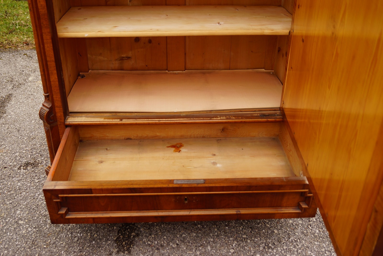 Schrank Kasten antik Spiegelschrank Historismus Garderobenschrank