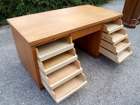 Rollladenschreibtisch antik Vintage