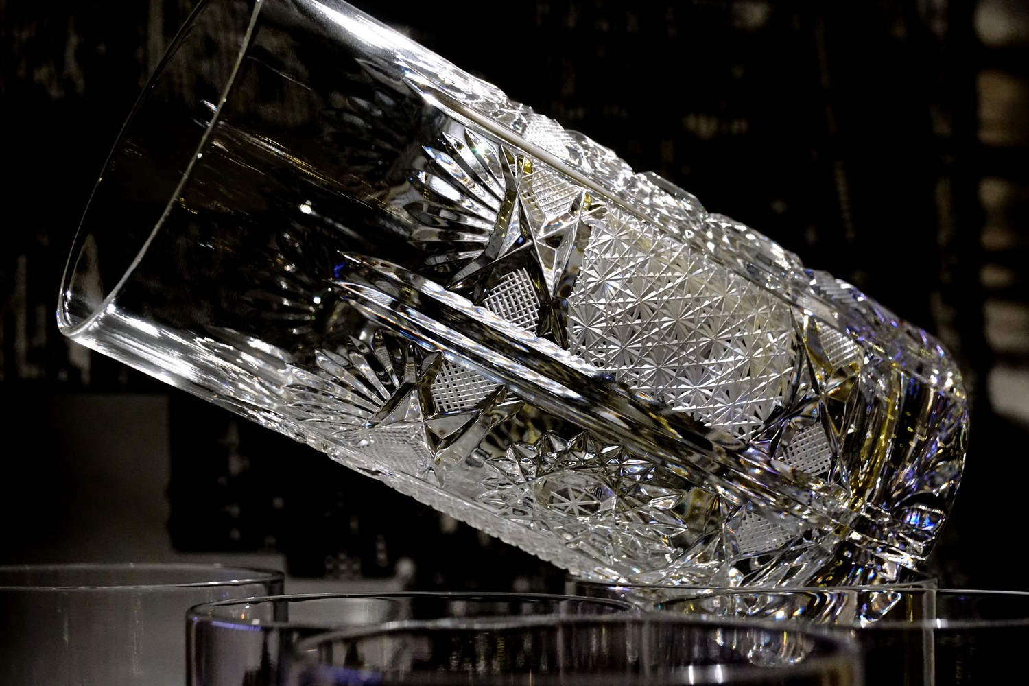 Bleikristall Wassergläser Flächenschliff