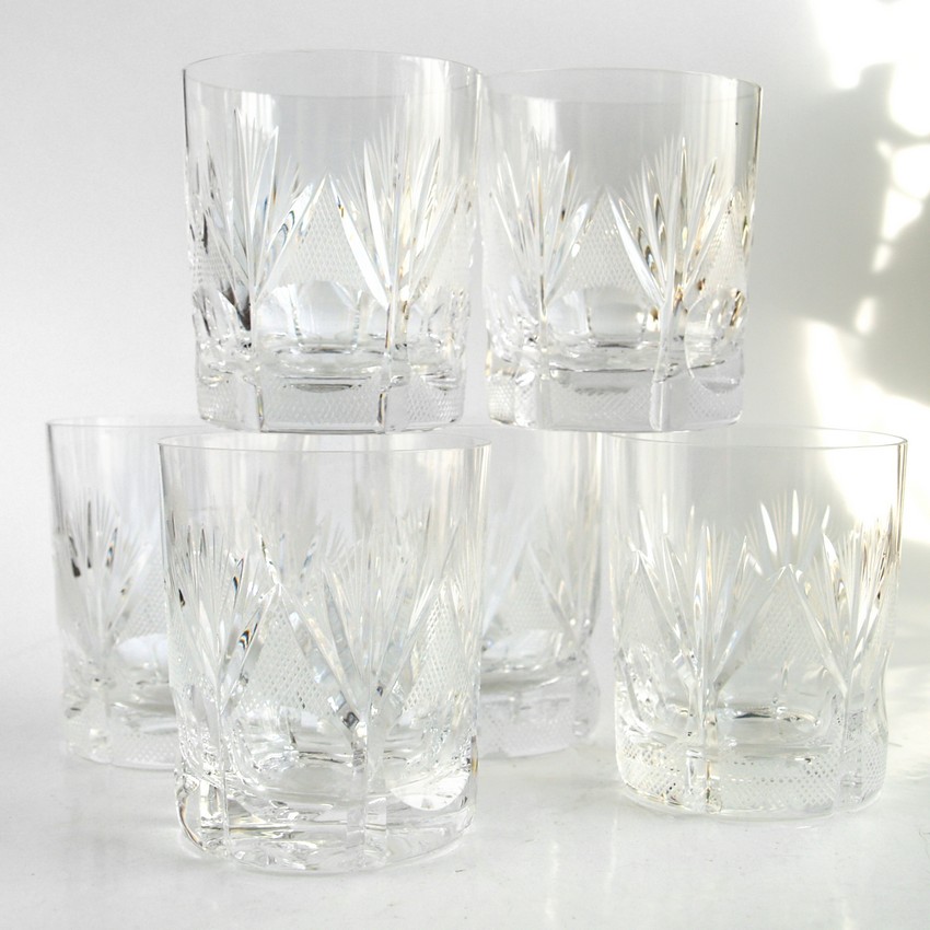 Bleikristall Gläser Wasser Whisky Rautenschliff