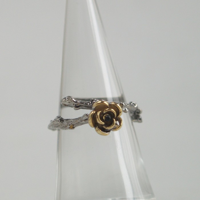 Ring 925 Silber Edelsteine Steampunk Rose 925 Silber Ring Steampunk Rose