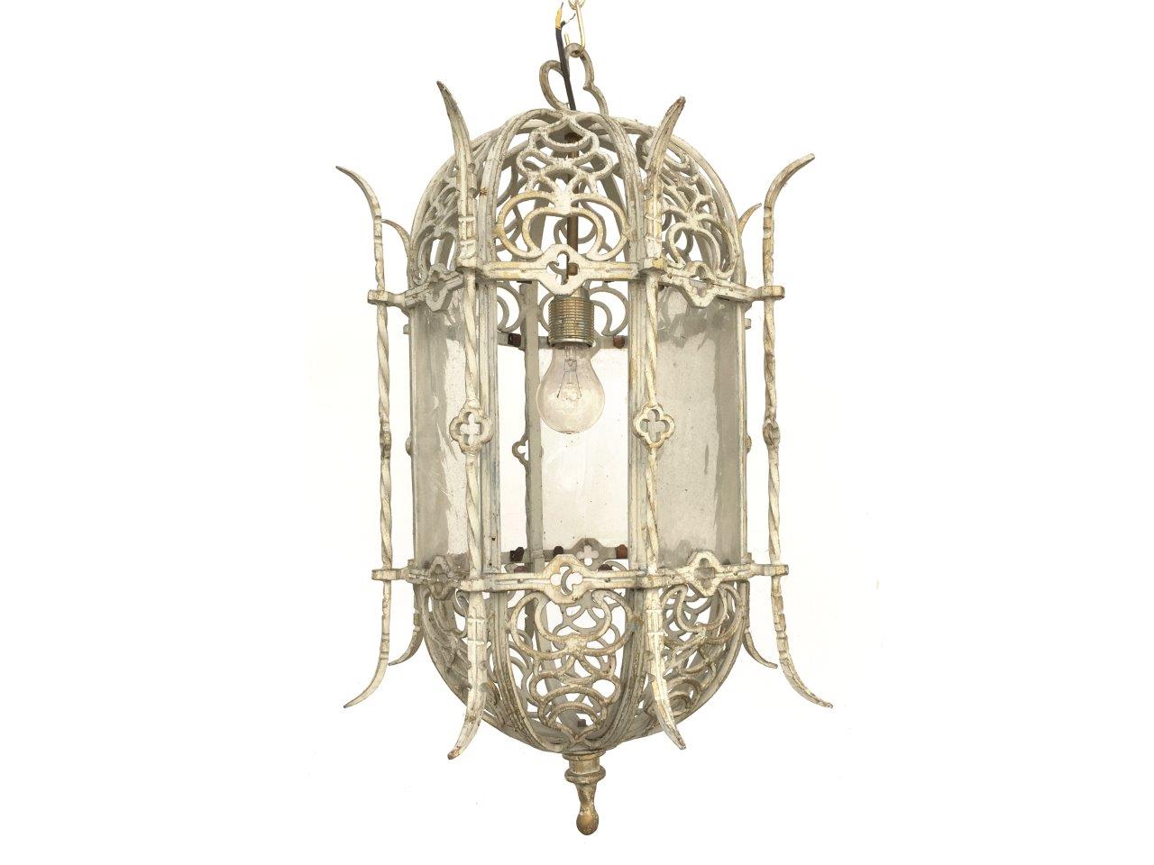 Hängelampe Schmiedeeisen Vintage Leuchter groß antik 20. Jhdt Schmiedeeisen Lampe groß Jugendstil Barock antik 1920 vintage leuchter
