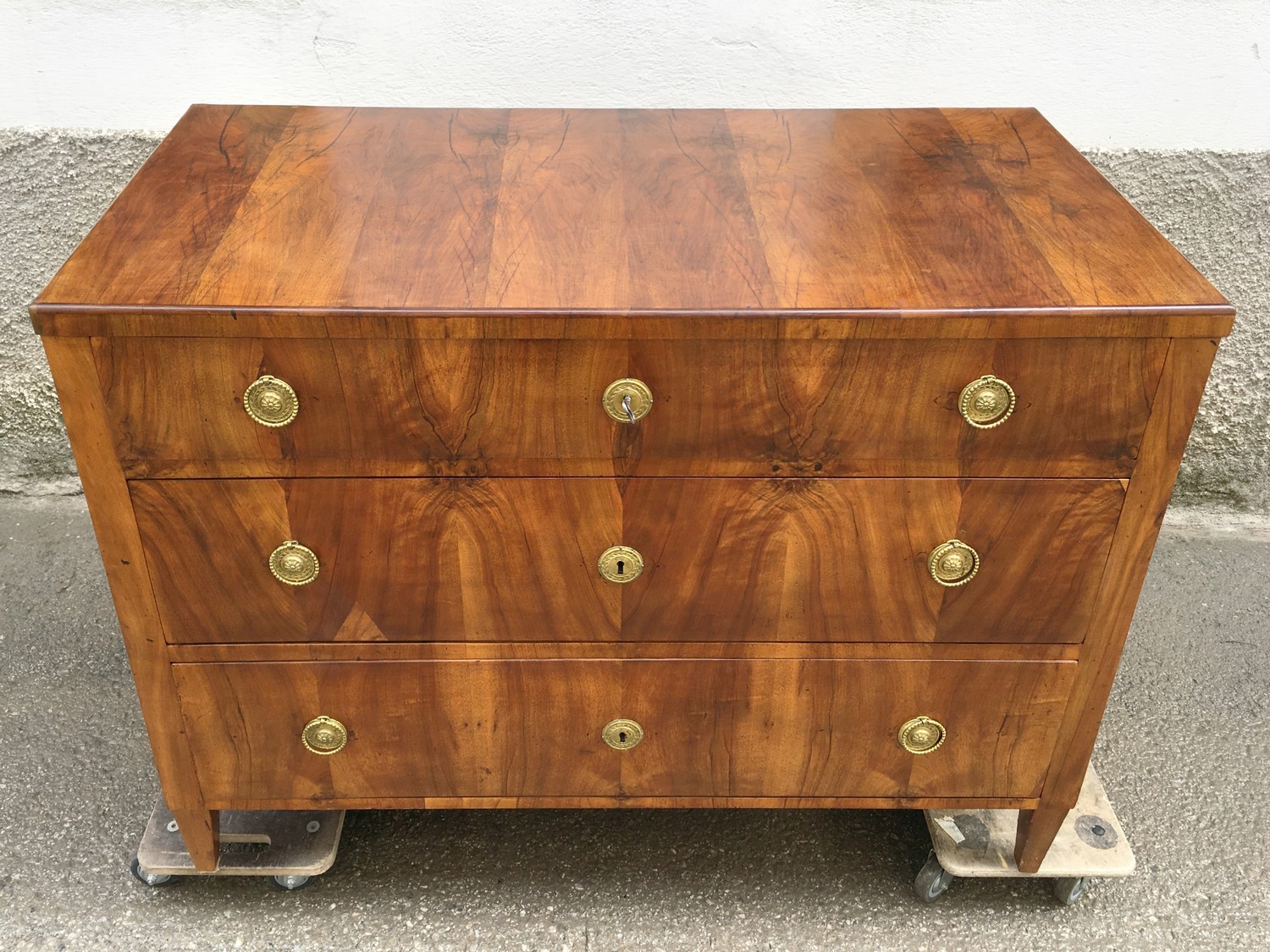 Kommode Ladenkommode Biedermeier Nussholzfurnier antik original