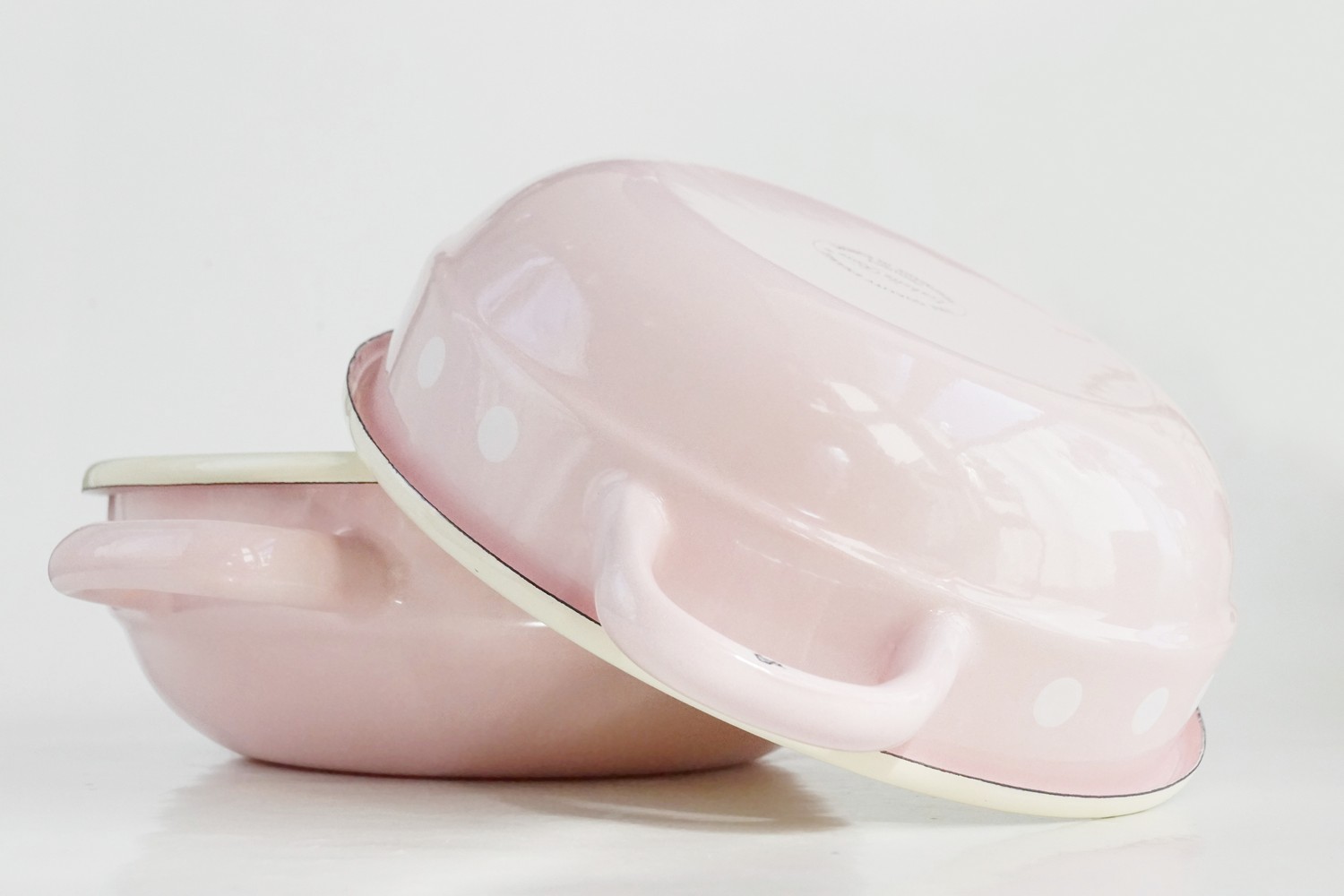 Schüssel Schale Email Polka Dots pink rosa Isabelle Rose handgemacht