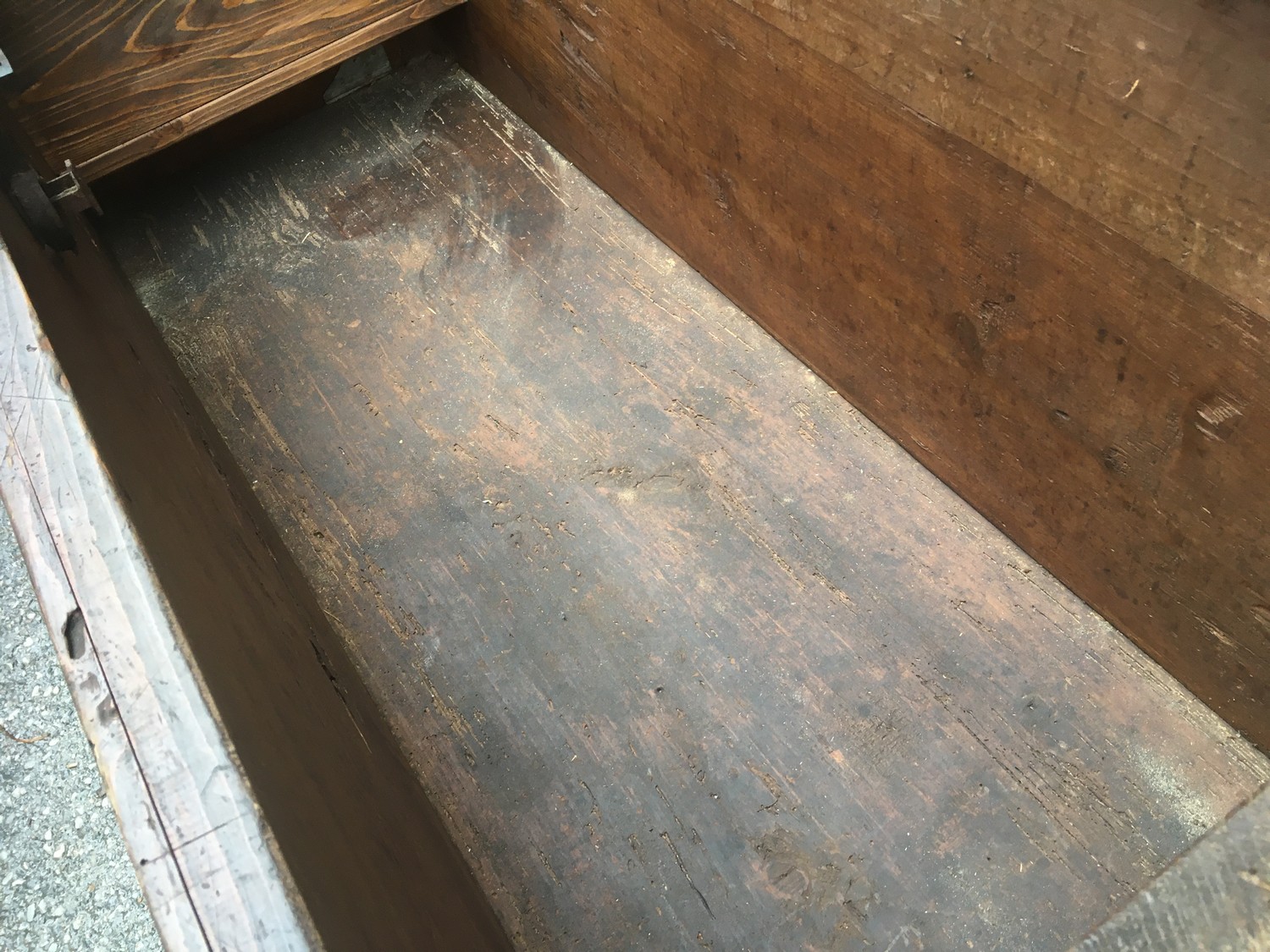 Bauerntruhe handbemalt Truhe provinziell antik 19. Jhdt. gross Weichholz massiv