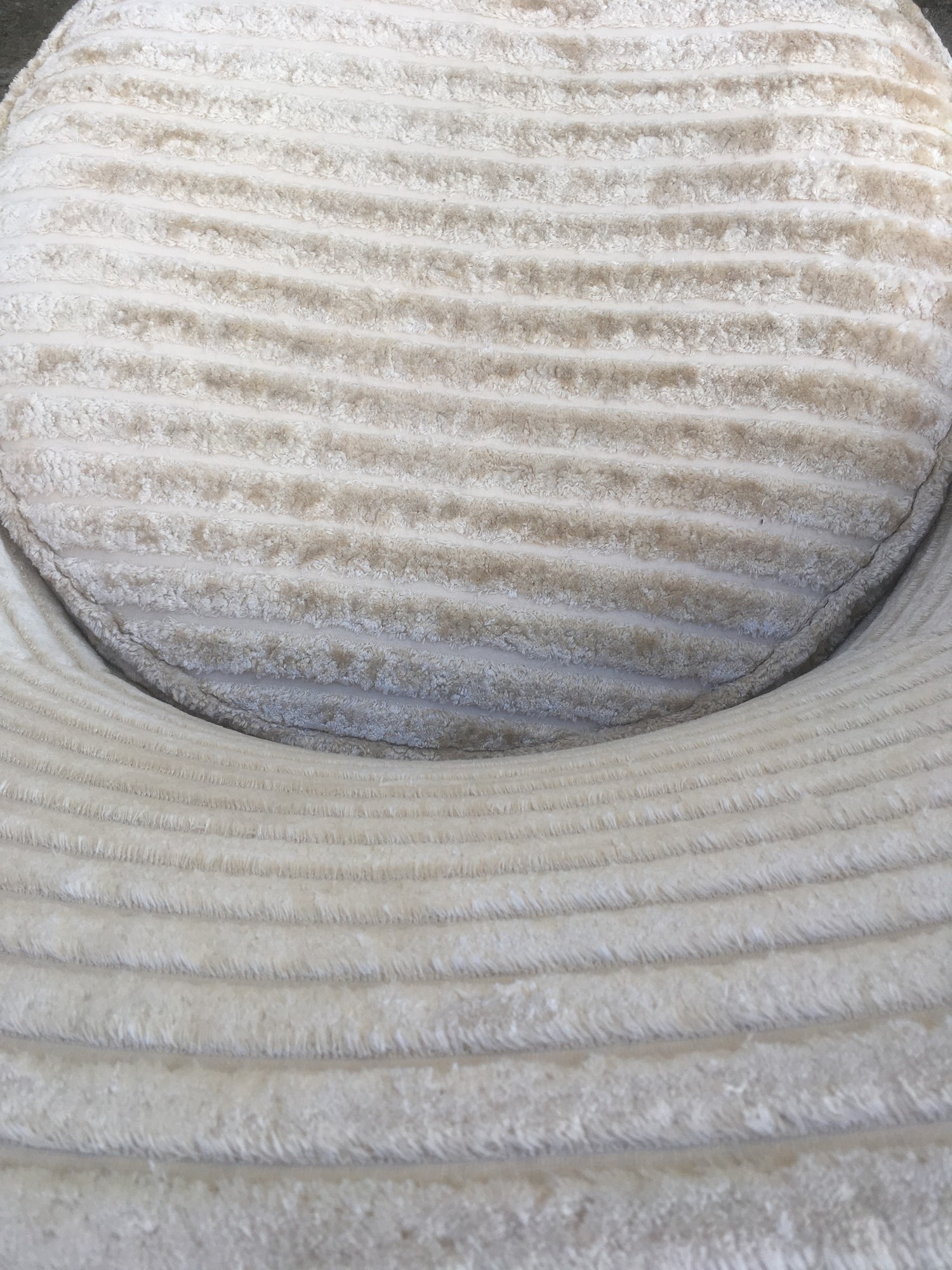 Stuhl Bretz Sofastuhl Designklassiker creme Streifensamt