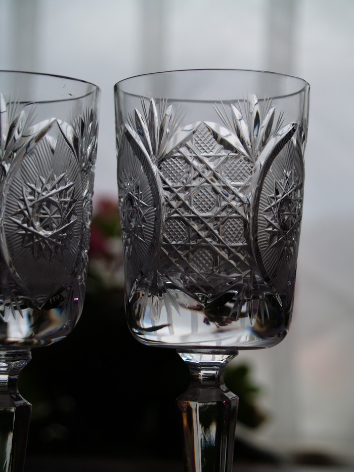 Bleikristall Glas geschliffen