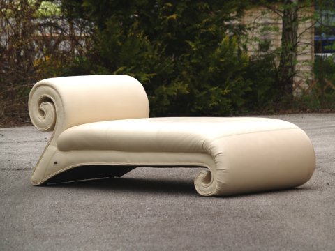 Designersofa Bretz Leder creme