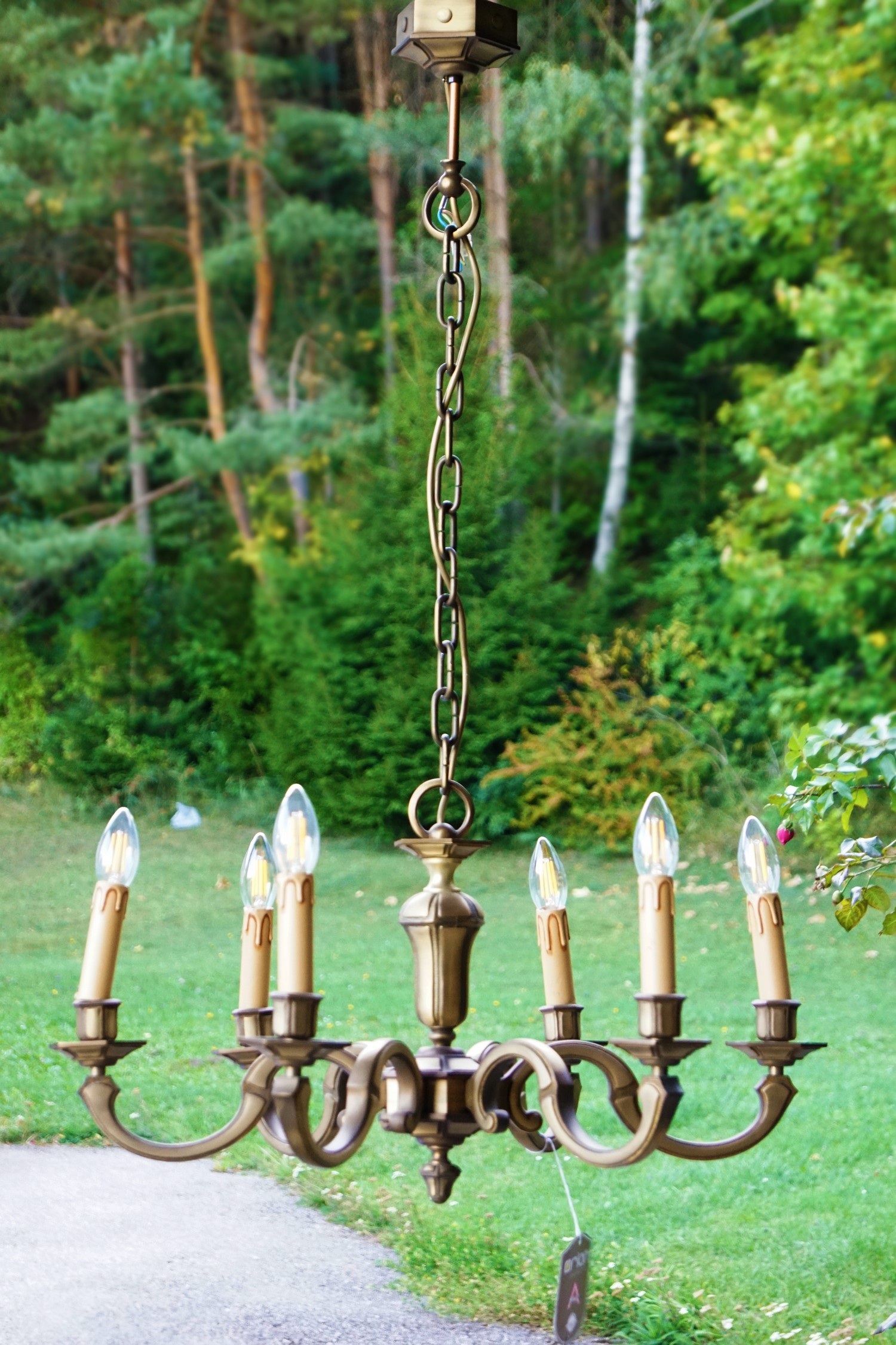 Kronleuchter Barockstil 6-flmg Messing Ausstellungsstück Orion Wien artisan brass antikstil Design Leuchter