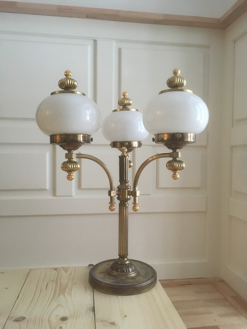 Messing Glaskugel Lampe Cafehaus Wien