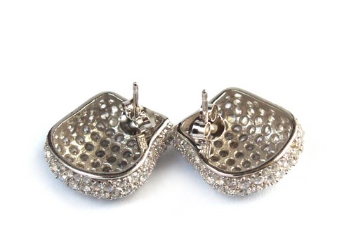 traumhafte Ohrstecker 925 Silber Zirkon Schmuck Blautopas handgefertigt Zirkonia 