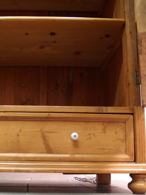 Naturholz Schrank Shabby Chic antik